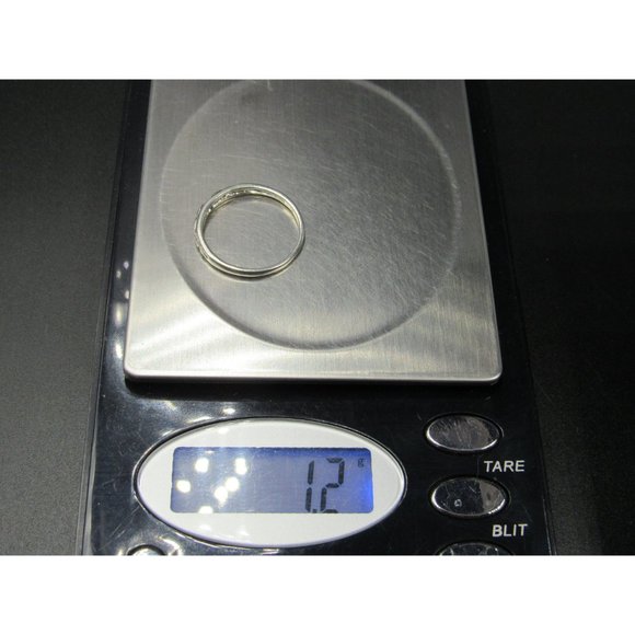 Size 8 Sterling Silver Odd Thin Pattern Band Ring - Picture 6 of 6